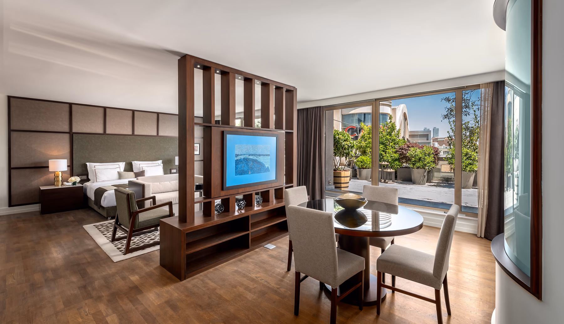 Suite living area and private terrace