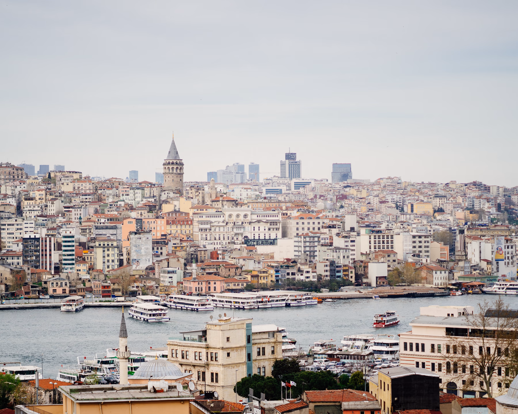 Istanbul Bosphorus and city shot