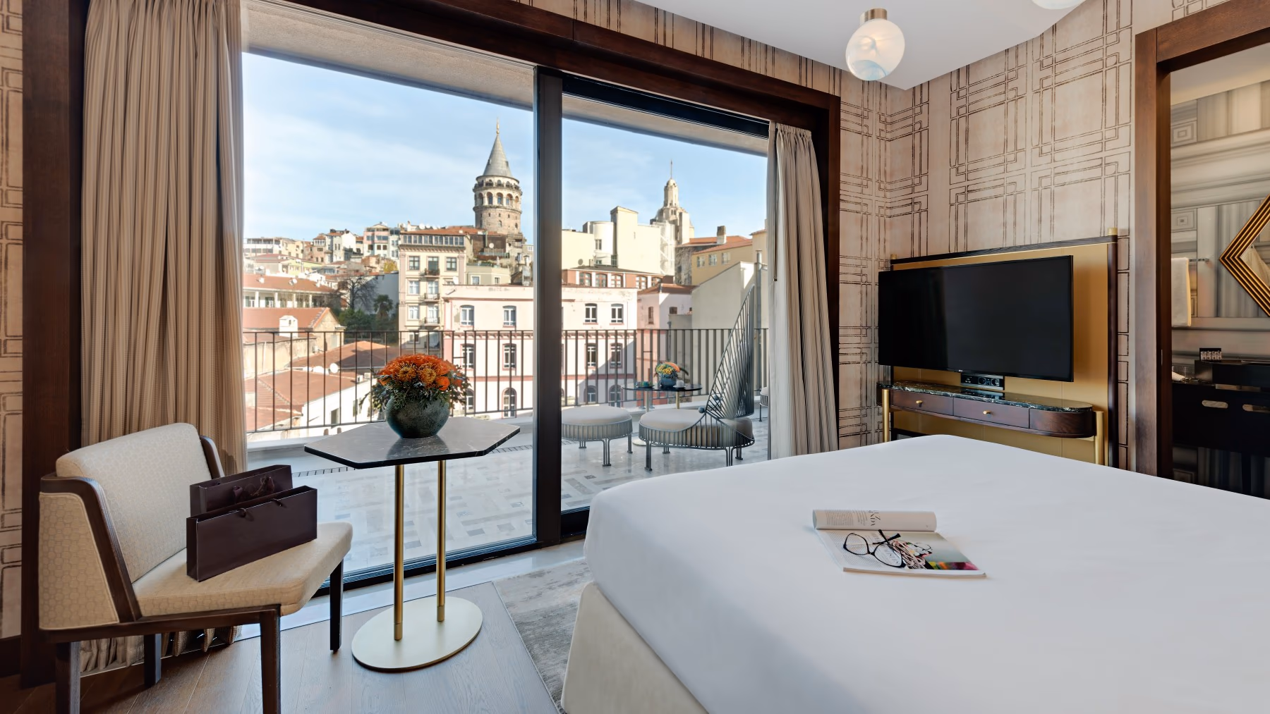 Guest room with Galata Tower view