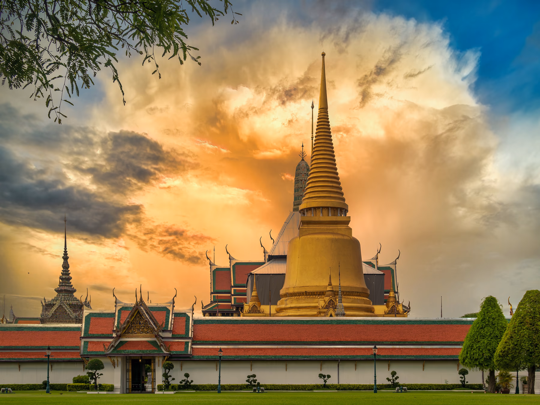 Temple architecture in Bangkok